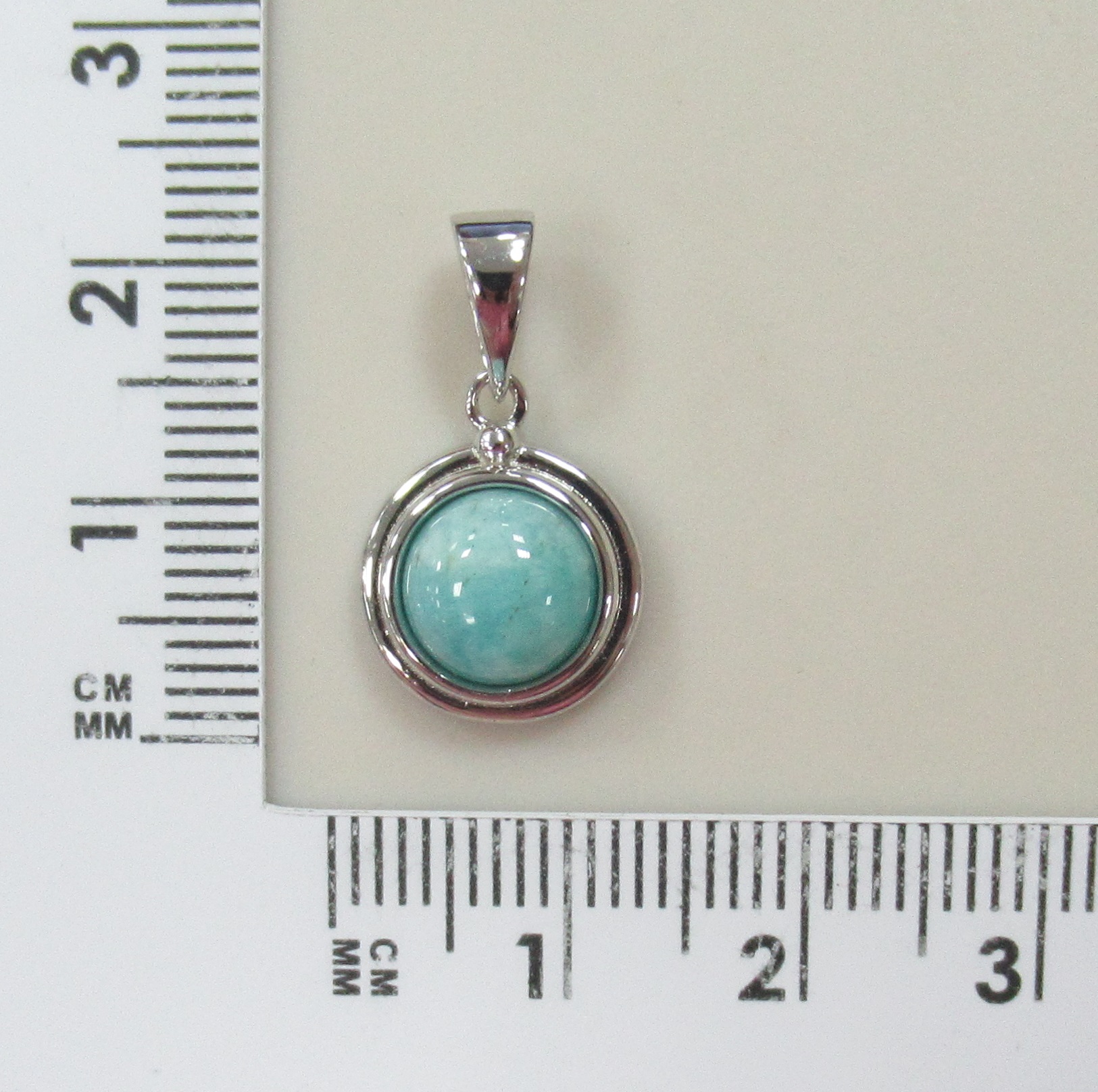 Серебряная подвеска с амазонитом